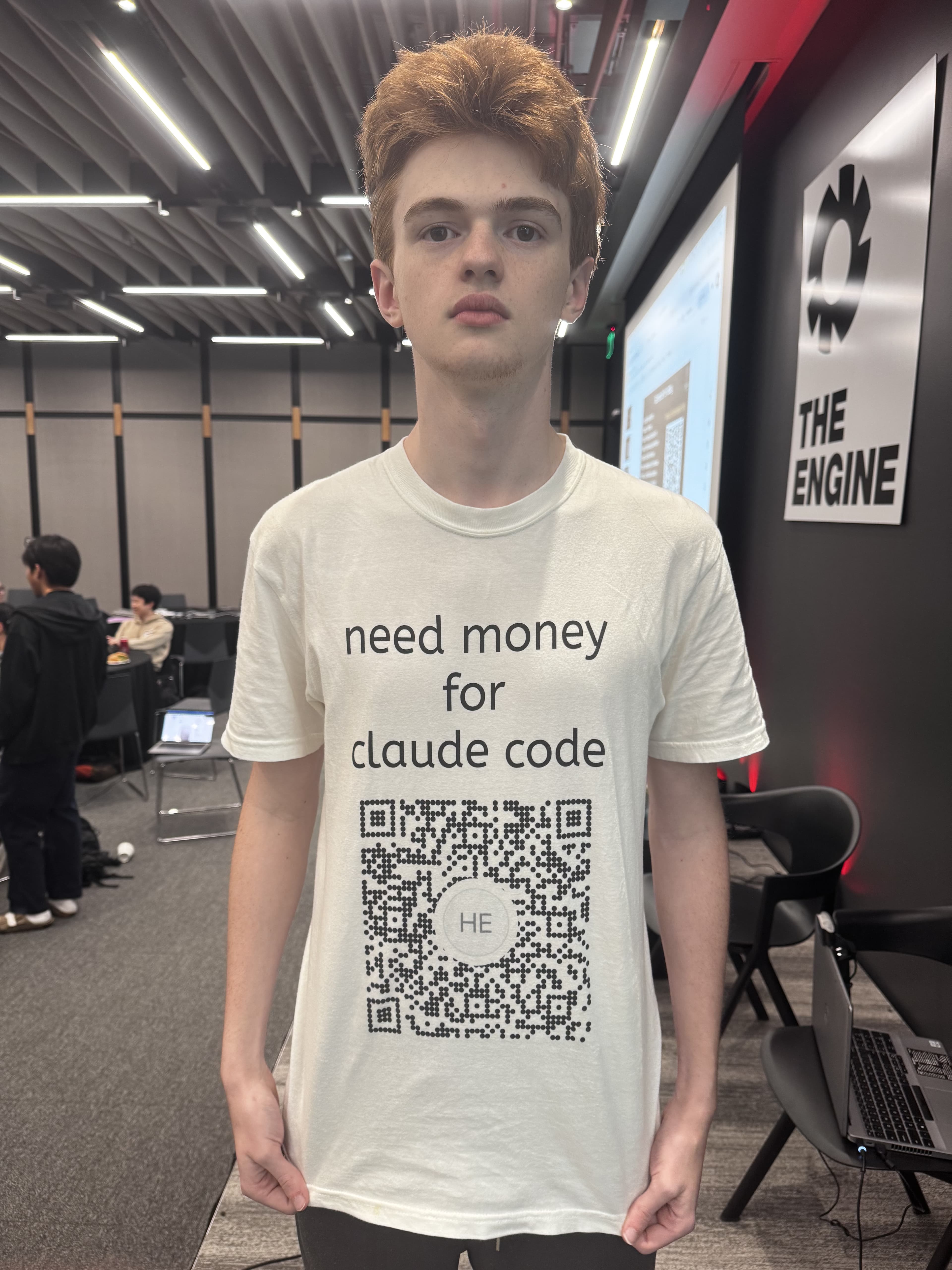 Model wearing the shirt